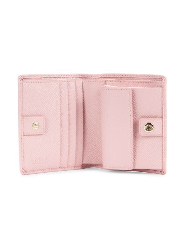 Furla Leather Compact Wallet - Pink - HIGHSTREET.CO.ZA