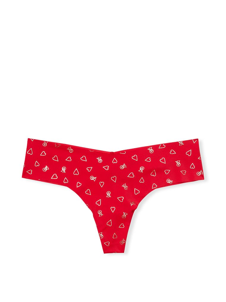 Victoria's Secret No-show Shimmer Thong Panty - Lipstick VS Hearts - HIGHSTREET.CO.ZA