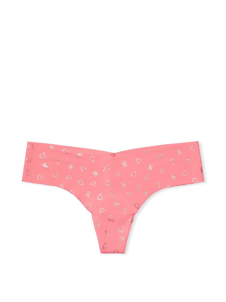 Victoria's Secret No-show Shimmer Thong Panty - Pink Cocktail VS Hearts - HIGHSTREET.CO.ZA