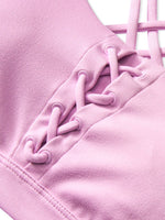Victoria's Secret Strappy Back Lace Up Sport Bra - Violet Muse - HIGHSTREET.CO.ZA