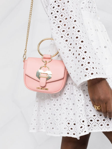 Love Moschino Heart Plaque Ring Handle Bag