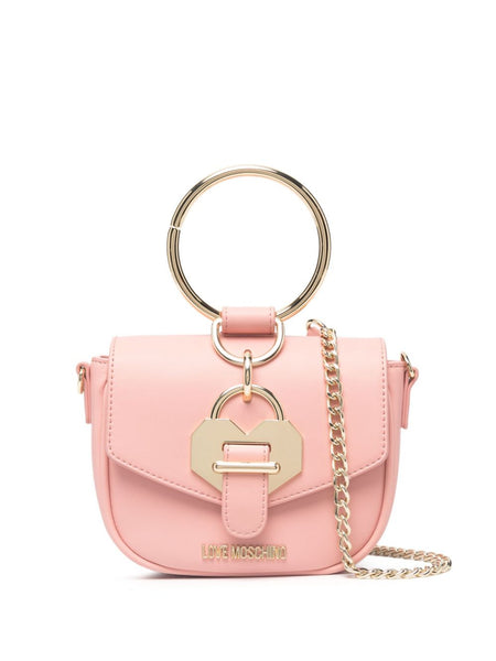 Love Moschino Heart Plaque Ring Handle Bag