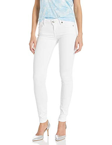 True Religion Mid Rise Halle Skinny Jeans - White