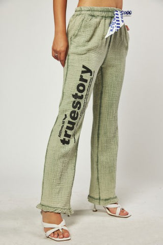 770 Linen Pants - Olive Green