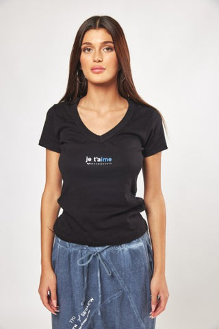 770 "Je'Taime" Basic Black T-Shirt