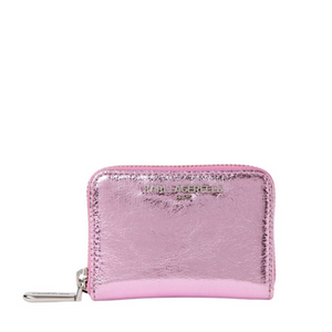 Karl Lagerfeld Paris Maybelle Metallic Zip-Around Wallet - Pink