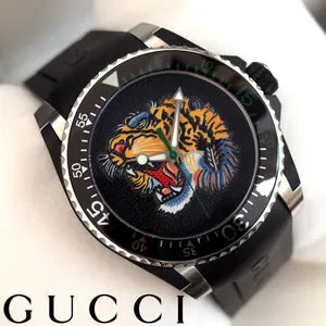 GUCCI DIVE WATCH EMBROIDERED TIGER MOTIF HIGHSTREET.CO.ZA