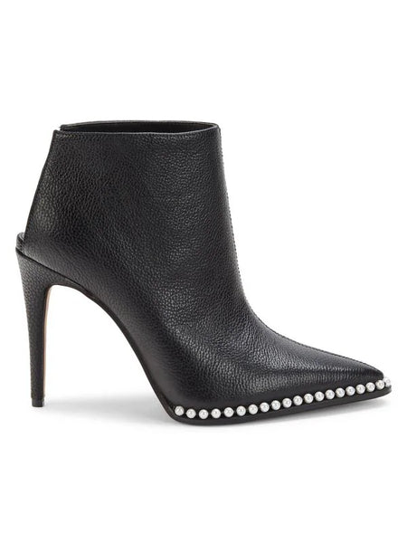 Karl Lagerfeld Cyron Leather Stiletto Booties