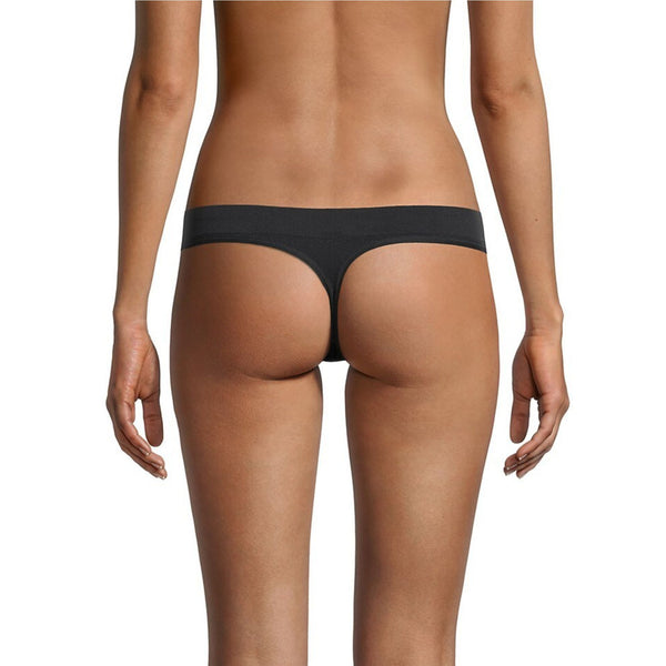 DKNY Energy 2-Pack Seamless Thongs - Black/Nude