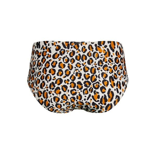 DKNY High-Rise Leopard-Print Bikini Bottoms - Golden Oak