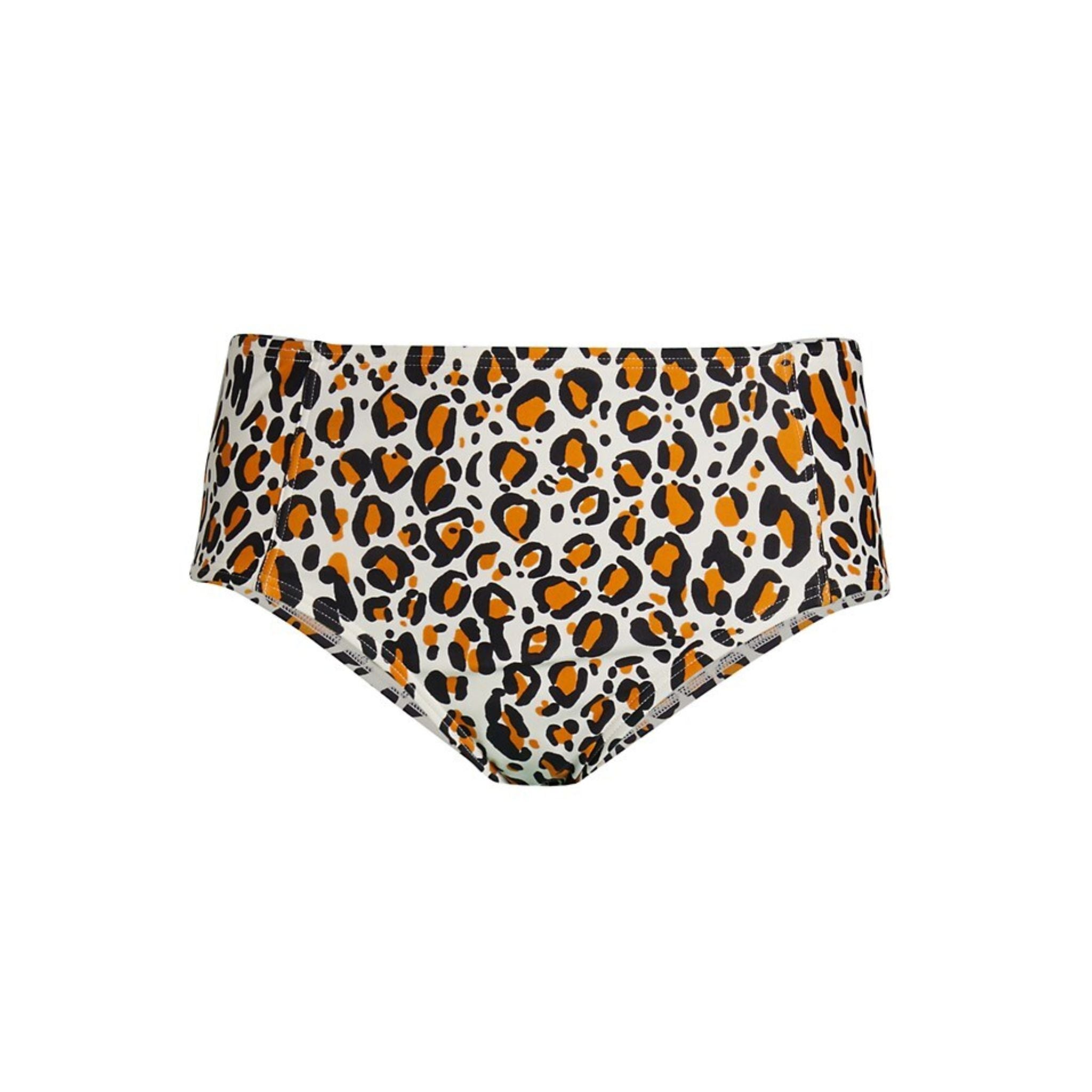 DKNY High-Rise Leopard-Print Bikini Bottoms - Golden Oak
