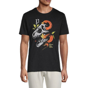 Eleven Paris Snake Skull Graphic T-Shirt - Black
