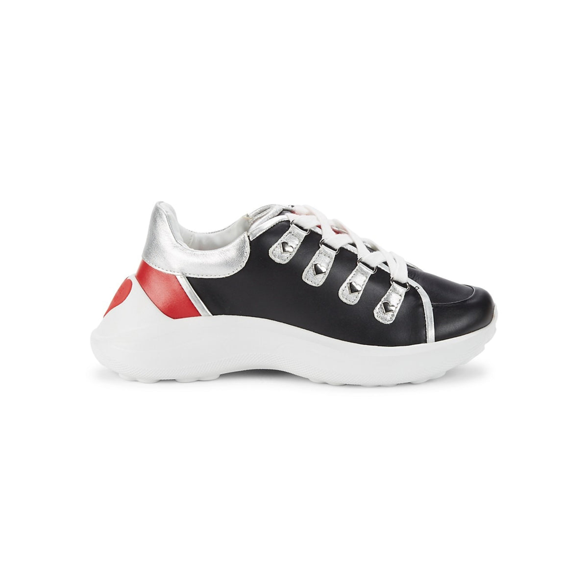 Love Moschino Colorblock Heart Embellishment Leather Sneakers - HIGHSTREET.CO.ZA