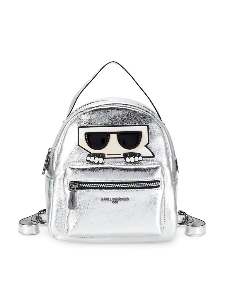 Karl Lagerfeld Silver Backpacks