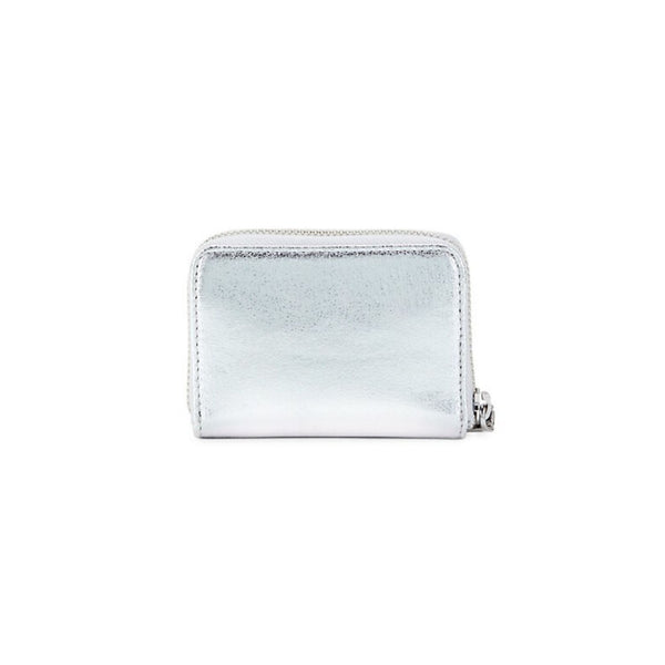 Karl Lagerfeld Paris Maybelle Metallic Zip-Around Wallet - Silver