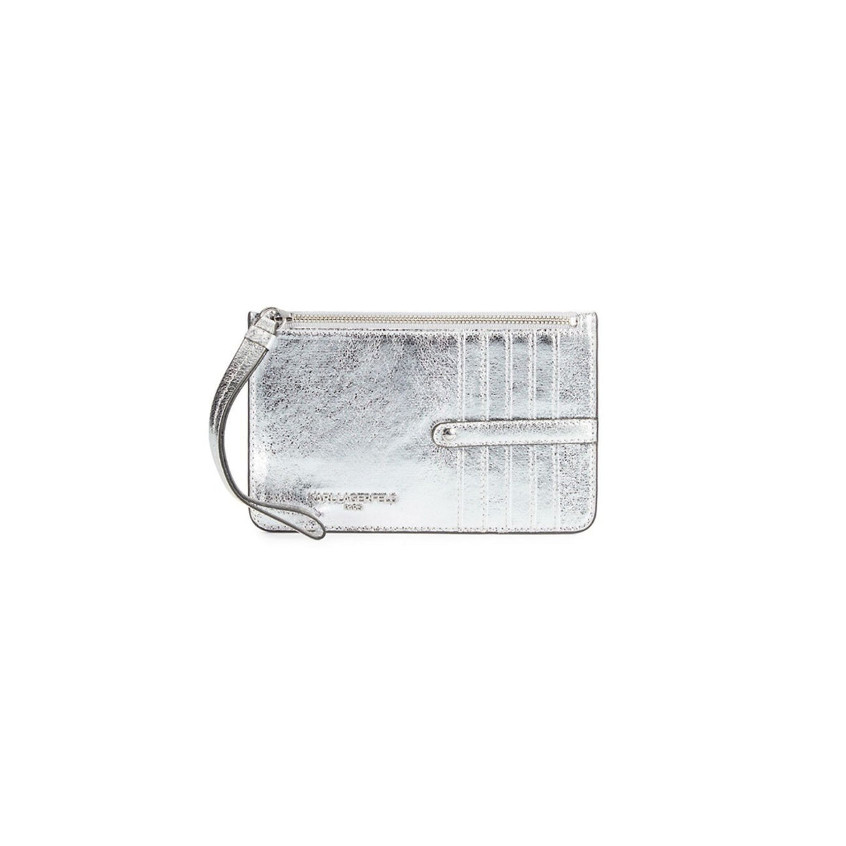Karl Lagerfeld Paris Metallic Wristlet Pouch - HIGHSTREET.CO.ZA