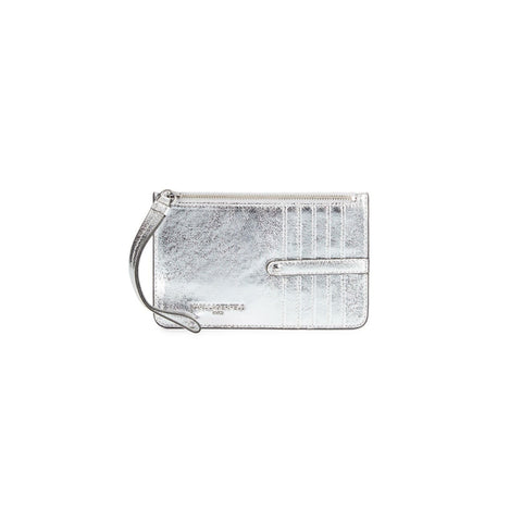 Karl Lagerfeld Paris Metallic Wristlet Pouch