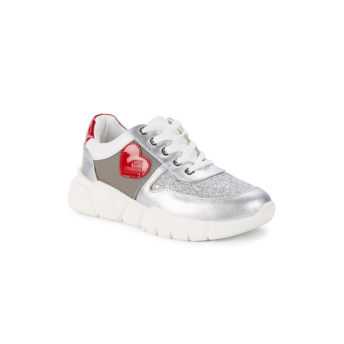 Love Moschino Mixed Media Lace-Up Sneakers - HIGHSTREET.CO.ZA