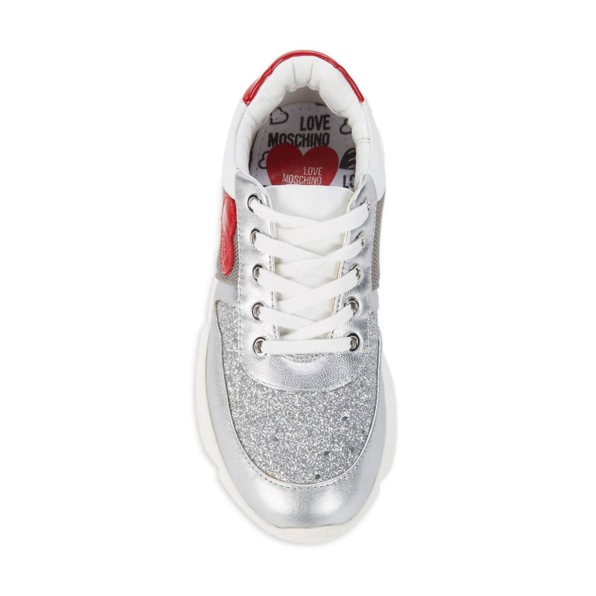 Love Moschino Mixed Media Lace-Up Sneakers - HIGHSTREET.CO.ZA