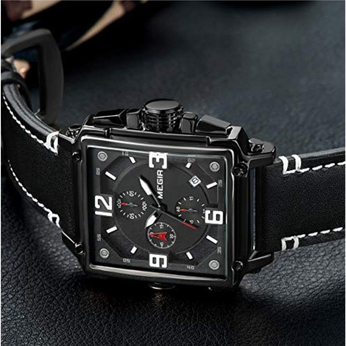 MEGIR Men's Analogue Army Military Chronograph Luminous Quartz Watch - HIGHSTREET.CO.ZA