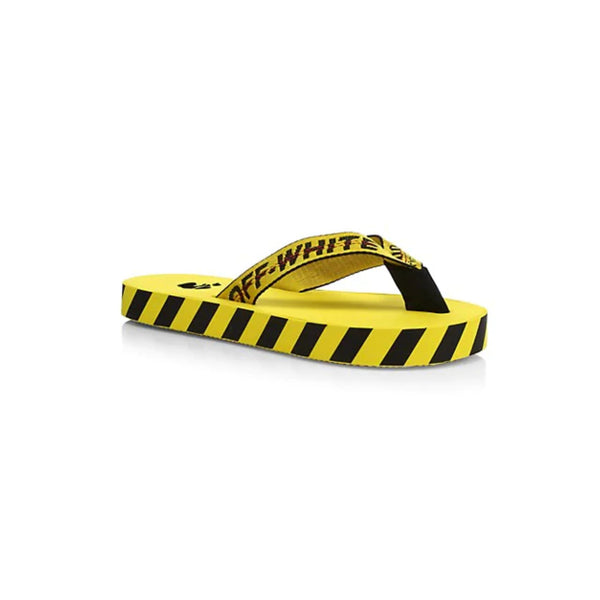 Off-White Industrial Belt Flip Flops - Yellow/Black