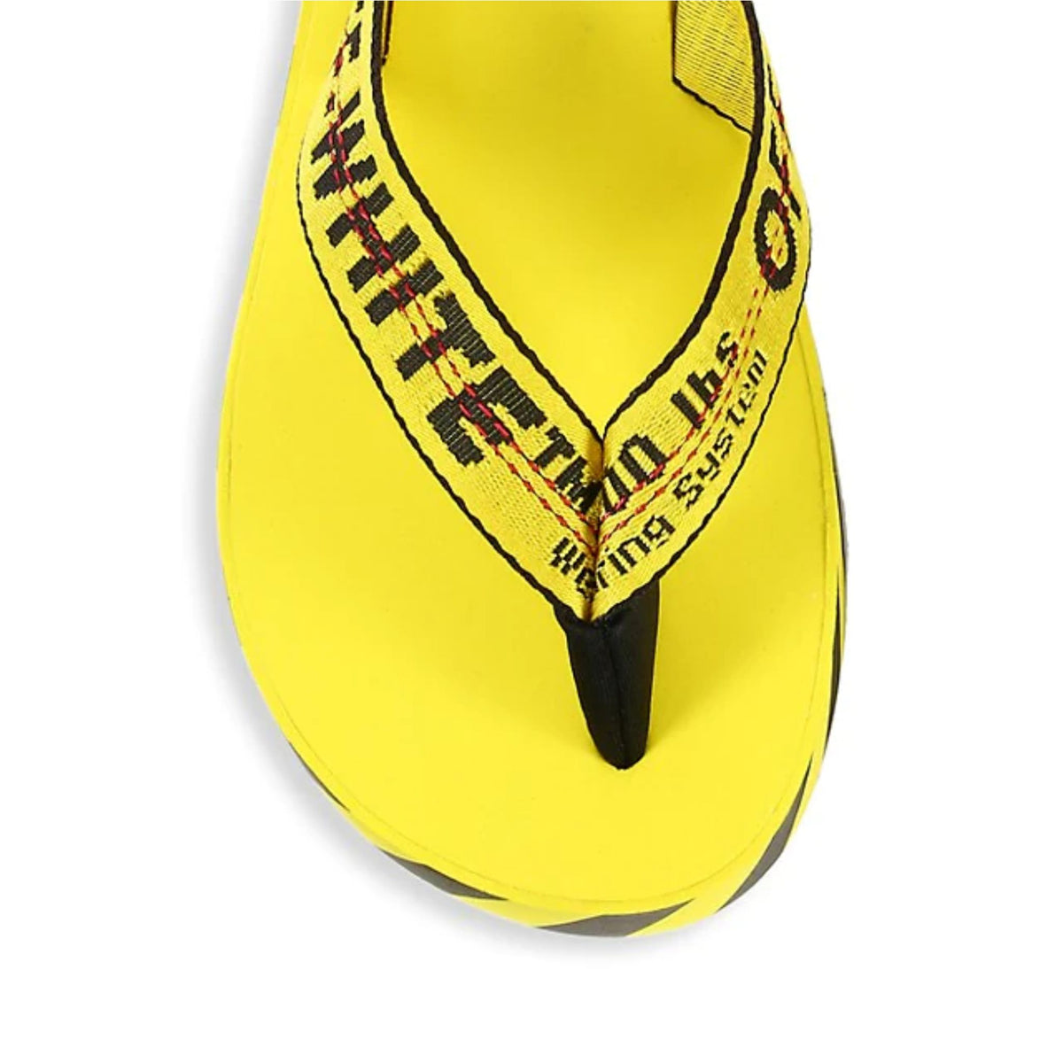 Off-White Industrial Belt Flip Flops - Yellow/Black - HIGHSTREET.CO.ZA