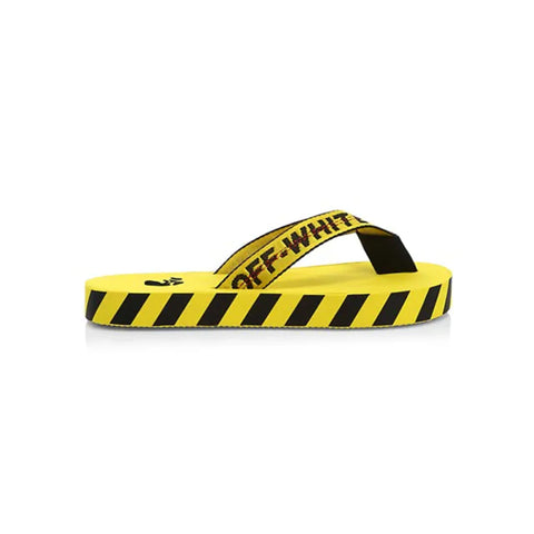 Off-White Industrial Belt Flip Flops - Yellow/Black