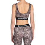 Palm Angels Leopard Print Logo Sport Bra - Leopard - HIGHSTREET.CO.ZA