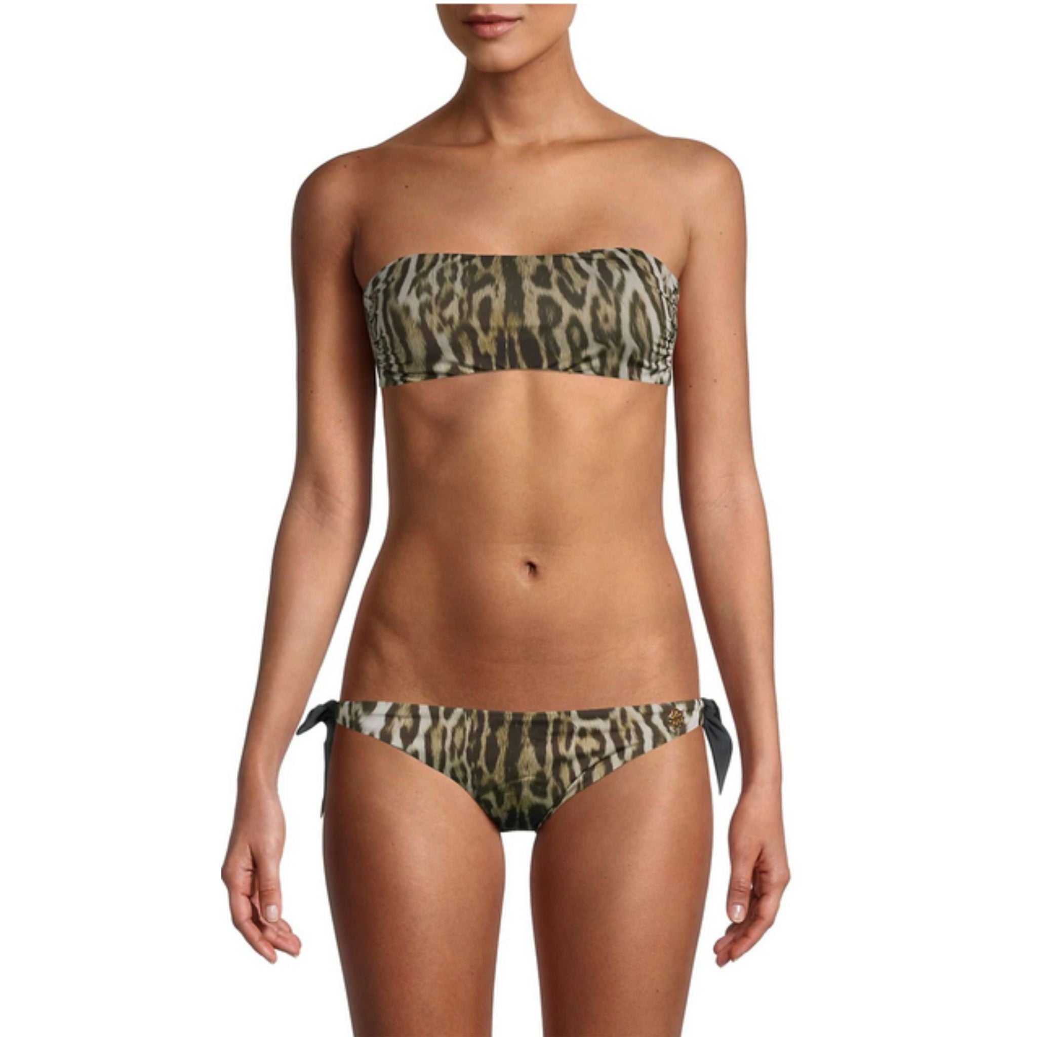 Roberto Cavalli 2-Piece Print Bandeau Bikini Set Natural - HIGHSTREET.CO.ZA