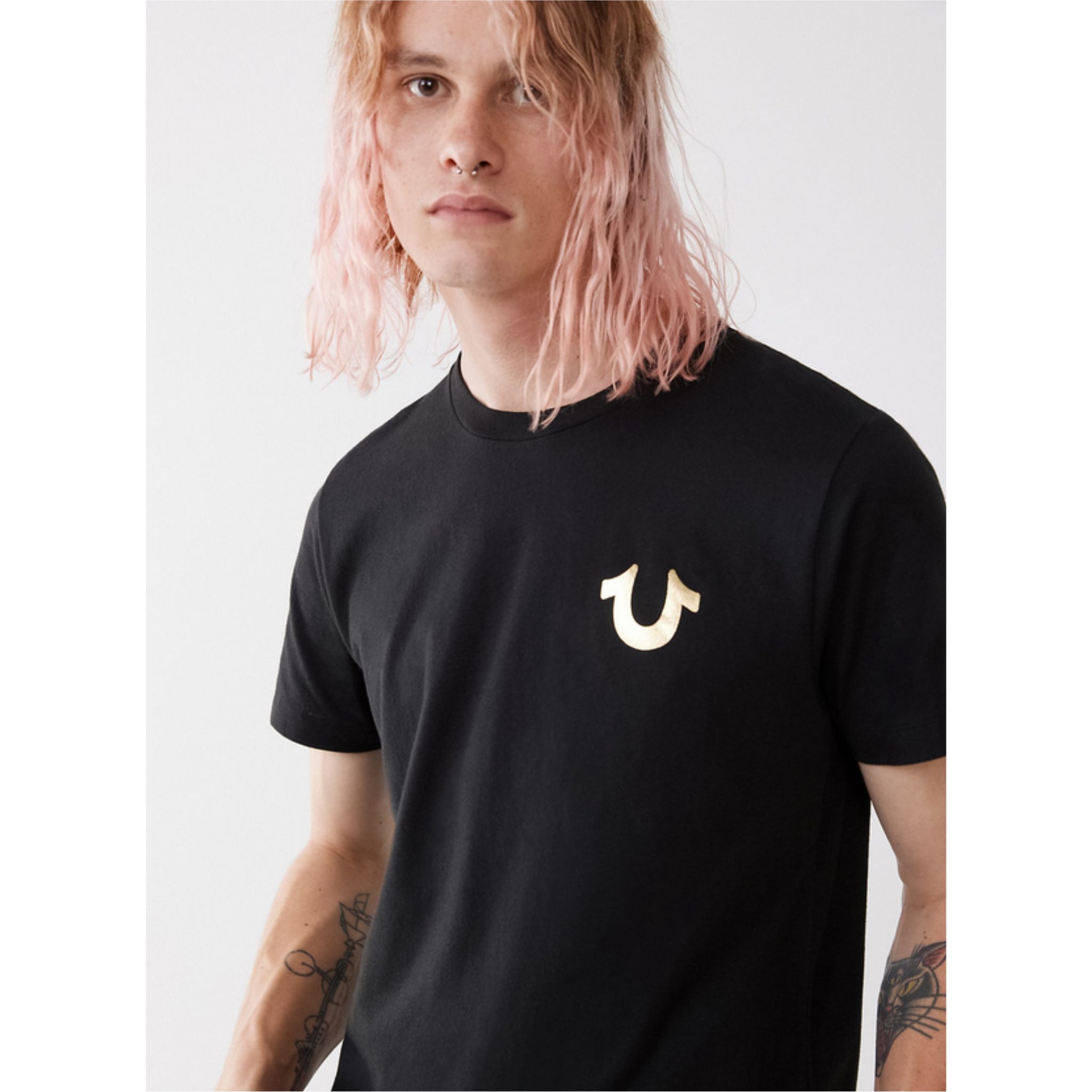 TrueReligionBuddhaLogoTeeBlack