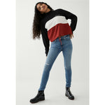 True Religion Jennie High Rise Curvy Skinny Jeans - Blue - HIGHSTREET.CO.ZA
