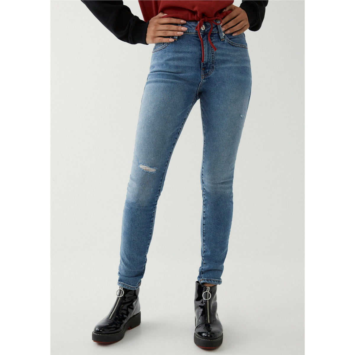 True Religion Jennie High Rise Curvy Skinny Jeans - Blue - HIGHSTREET.CO.ZA