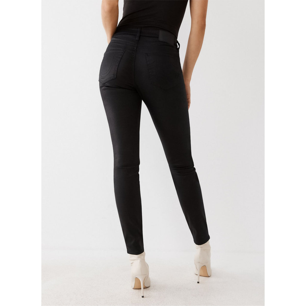 True Religion Jennie High Rise Curvy Skinny Jeans - Black - HIGHSTREET.CO.ZA