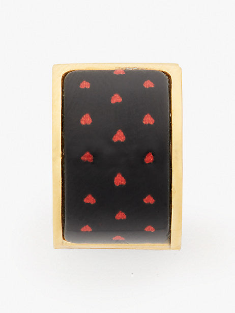 Kate Spade New York Heritage Spade Flower Huggies - Black Hearts - HIGHSTREET.CO.ZA