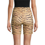 WeWoreWhat Chain Animal-Print Bike Shorts - Tan - HIGHSTREET.CO.ZA