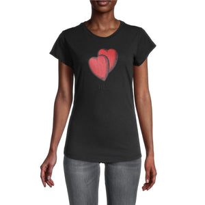 Zadig & Voltaire Double Heart T-Shirt - Black