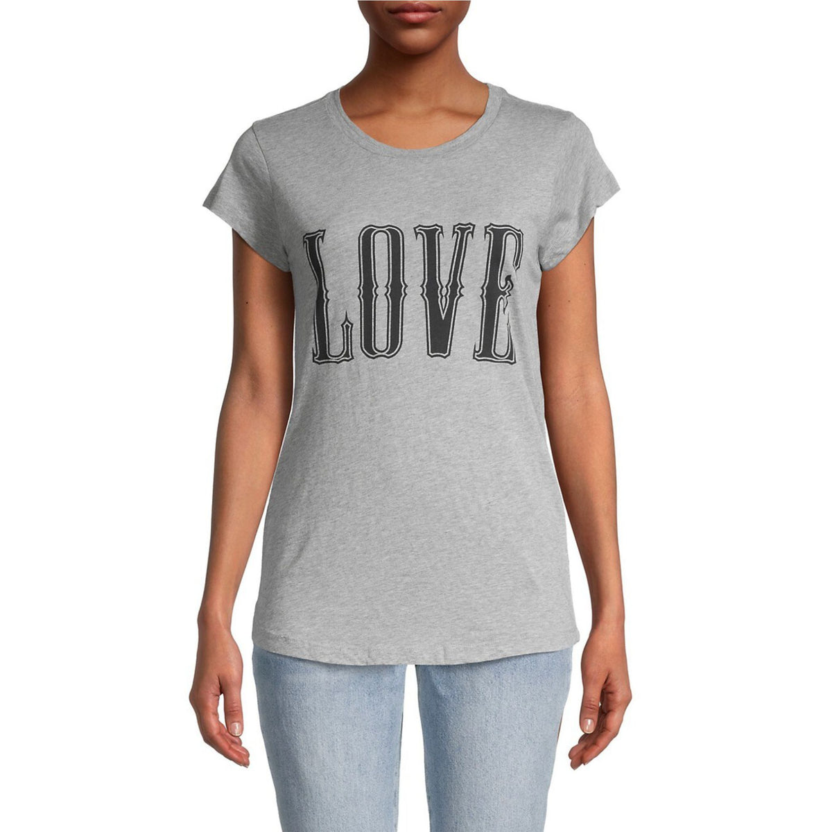 Zadig & Voltaire Skinny Western Love T-Shirt - Grey - HIGHSTREET.CO.ZA