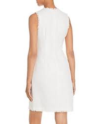 Karl Lagerfeld Lace Cotton Sheath Dress - Soft White - HIGHSTREET.CO.ZA