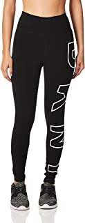 DKNY High-Waisted Logo Print Leggings - Black