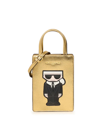 Karl Lagerfeld Maybelle Karl Cell Phone Bag - Gold