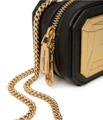 Karl Lagerfeld Kossette Gold Square Crossbody - Black/Gold - HIGHSTREET.CO.ZA