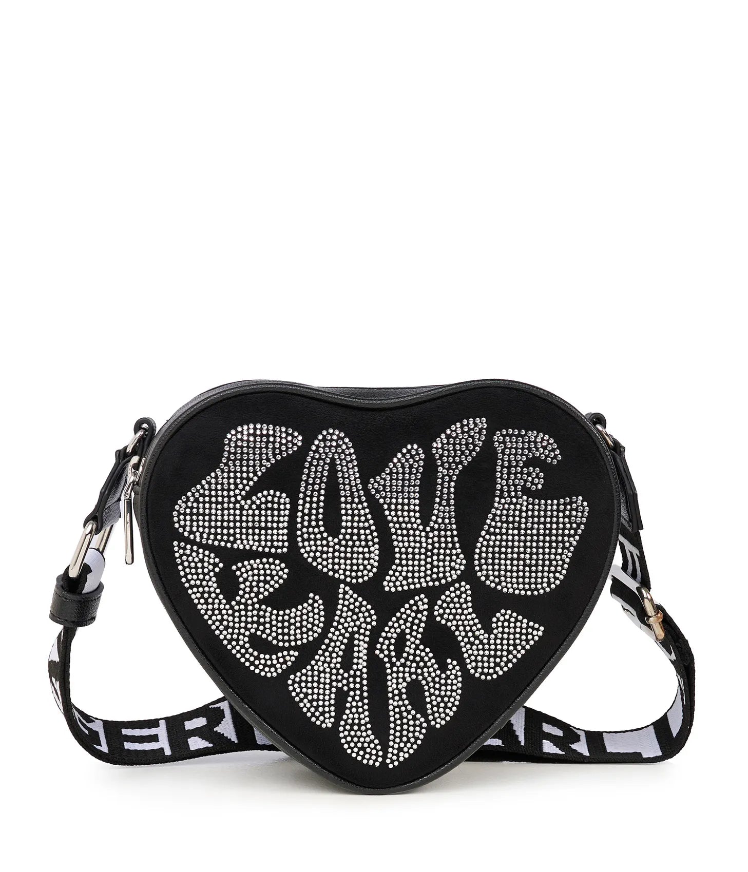 Karl Lagerfeld Maybelle Heart Crossbody - Black/ White