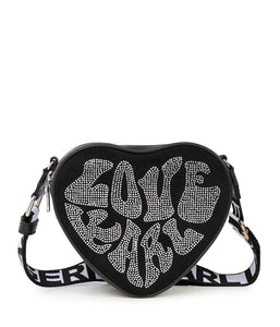 Karl Lagerfeld Maybelle Heart Crossbody - Black/ White