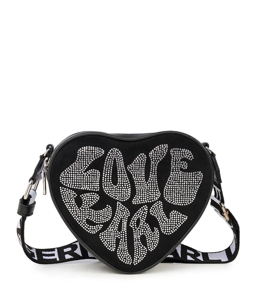 Karl Lagerfeld Maybelle Heart Crossbody - Black/ White