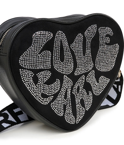 Karl Lagerfeld Maybelle Heart Crossbody - Black/ White