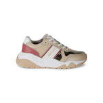 Roberto Cavalli Sport Chunky Mixed-Media Sneakers - White Pink - HIGHSTREET.CO.ZA