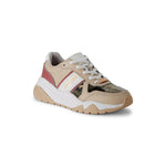 Roberto Cavalli Sport Chunky Mixed-Media Sneakers - White Pink - HIGHSTREET.CO.ZA