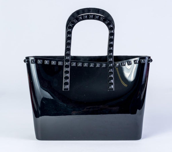 Jill & Ally Studded Jelly Tote - Black