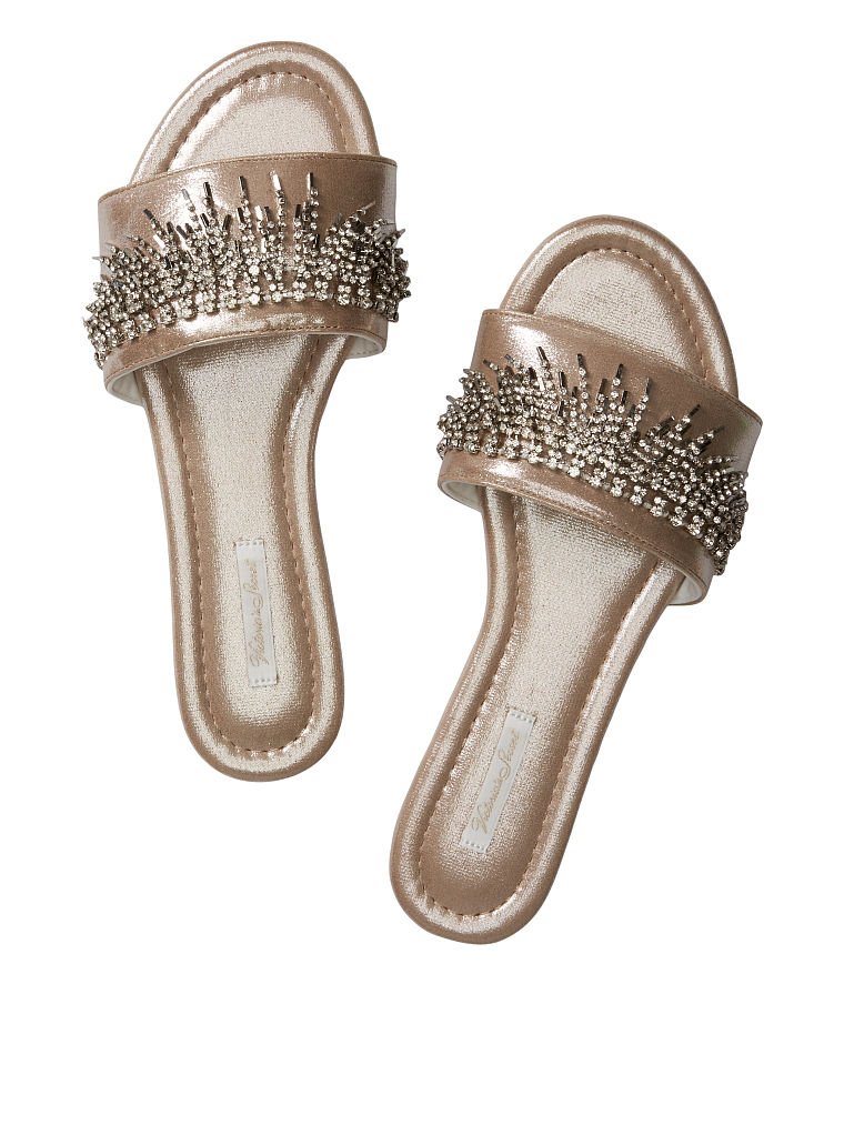 Victoria's Secret Fringe Rhinestone Velvet Slides - HIGHSTREET.CO.ZA